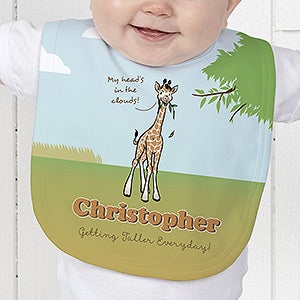 Personalized Baby Bib - Lovable Giraffe