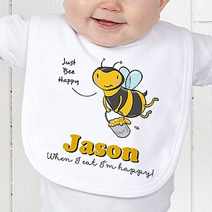 Lovable Bee Personalized Bib