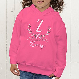 Girly Chic Personalized Toddler Hooded Sweatshirt