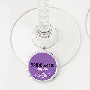 Bachelorette Personalized Wine Charm