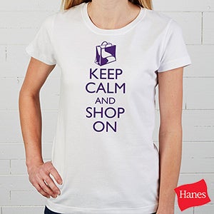 Keep Calm Personalized Ladies Fitted Tee