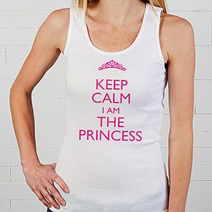Keep Calm Personalized White Tank