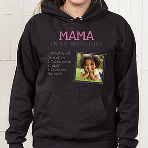 Personalized Black Hooded Sweatshirt - Definition Of Her - Adult X-Large - Black