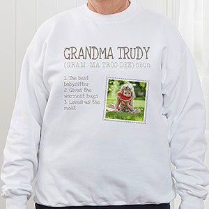 Personalized White Sweatshirt - Definition Of Her - Adult Medium - White