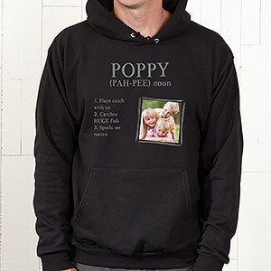 Personalized Black Hooded Sweatshirt - Definition Of Him - Adult Large - Black