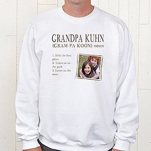 Definition Of Him Personalized White Sweatshirt