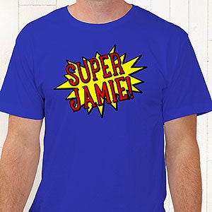 Personalized Super Hero Adult T-Shirt - Adult Large - Red
