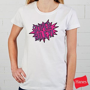 Super Hero Personalized Ladies Fitted Tee