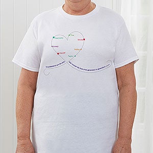 Personalized Grandchildren Connect The Dots Apparel - T-Shirt - Adult XX-Large (Add $2) - Black