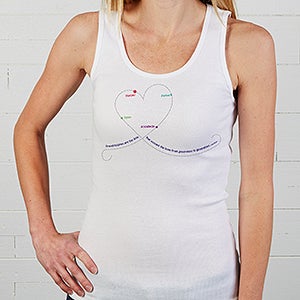 Grandchildren Connect The Dots Personalized White Tank