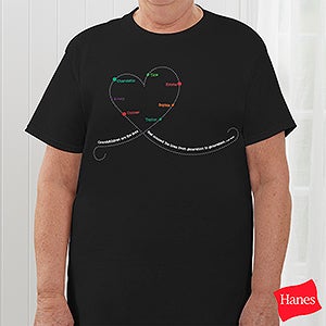 Grandchildren Connect The Dots Personalized Ladies Fitted Tee