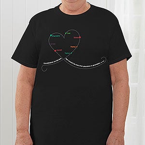 Personalized Grandchildren Connect The Dots Apparel - Ladies Fitted Tee - Ladies Medium - White
