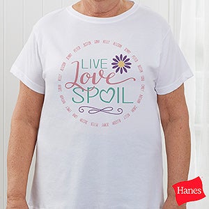 Live, Love, Spoil Personalized Ladies Fitted Tee