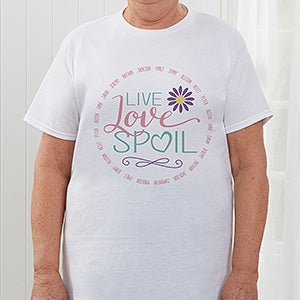 Personalized Live, Love, Spoil Apparel - Ladies Fitted Tee - Ladies Large - Black
