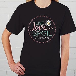 Personalized Live, Love, Spoil Apparel - T-Shirt - Adult Large - Royal Blue