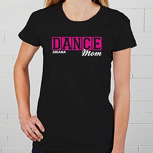 Personalized Ladies Fitted Tee - Sports Mom - Ladies Small - Black