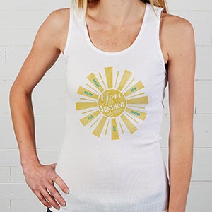 You Are My Sunshine Personalized White Tank