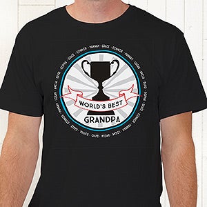Personalized T-Shirt - Grandpa's Fan Favorite - Adult Large - Light Gray