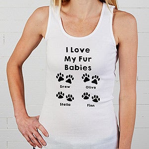 Love For Pets Personalized White Tank