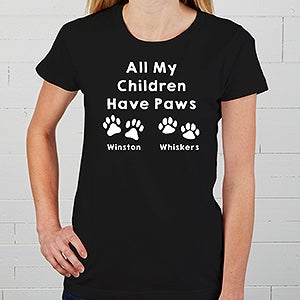 Personalized Love For Pets Ladies Fitted Tee - Ladies X-Large - White