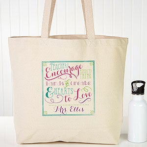Teacher Quotes Personalized Tote Bag