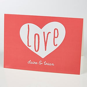 Heart Full Of Love Personalized Greeting Card