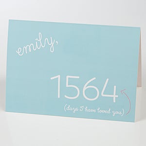Count The Days Personalized Greeting Card