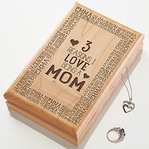 Engraved Wood Jewelry Box - Reasons Why