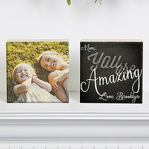 You Are...Personalized Photo Square Blocks- Set of 2