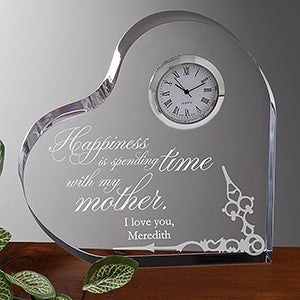 Loving Mother Personalized Heart Clock