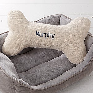 Personalized Dog Bone Pet Pillow- Large