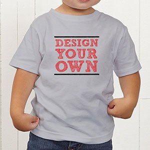 Design Your Own Personalized Toddler T-Shirt- Light Grey