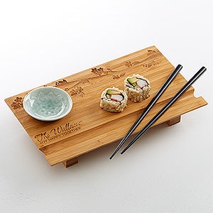 Cherry Blossom Personalized Sushi Board- 3pc Set