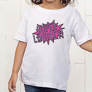 Personalized Super Hero Toddler T-Shirt - Toddler 4T - Grey