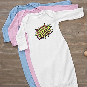 Personalized Super Hero Baby Gown