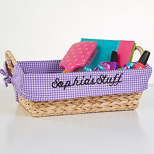 Sassy Girl Embroidered Check Liner