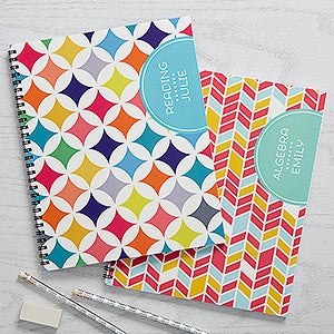 Geometric Subjects Personalized Large Notebooks-Set of 2