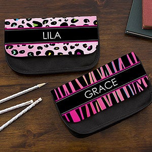 Animal Print Personalized Pencil Case
