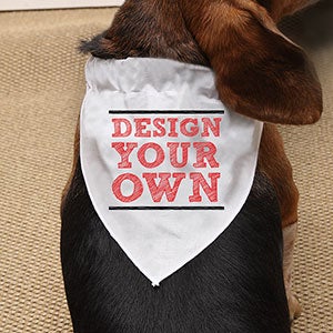 Design Your Own White Dog Bandana