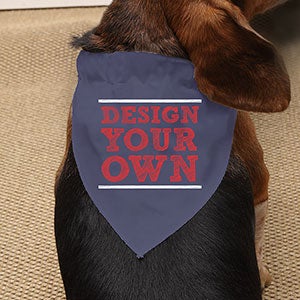 Design Your Own Navy Blue Dog Bandana