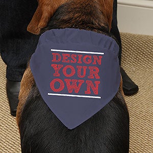 Design Your Own Personalized Dog Bandana - Navy Blue