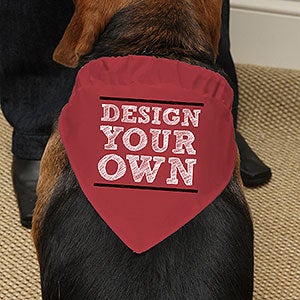 Design Your Own Personalized Dog Bandana - Red