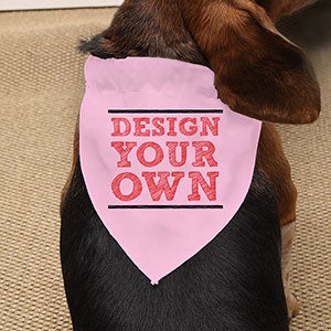 Design Your Own Pink Dog Bandana
