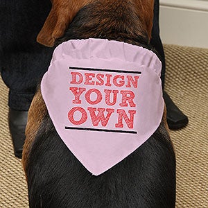 Design Your Own Personalized Dog Bandana - Pink
