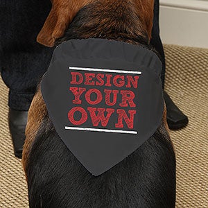 Design Your Own Personalized Dog Bandana - Black