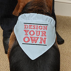 Design Your Own Personalized Dog Bandana - Light Blue