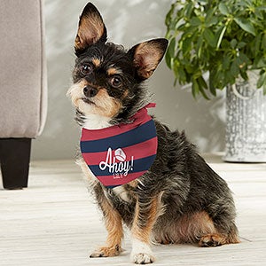 Nautical Personalized Dog Bandana - Small