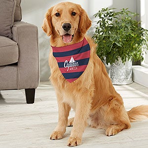 Nautical Personalized Dog Bandana - Large