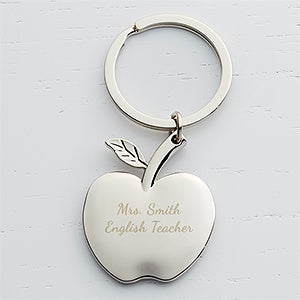 Teacher Personalized Apple Key Chain