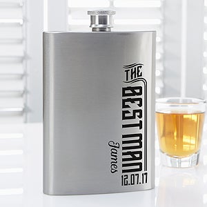 I Do Crew Personalized Groomsman Flask